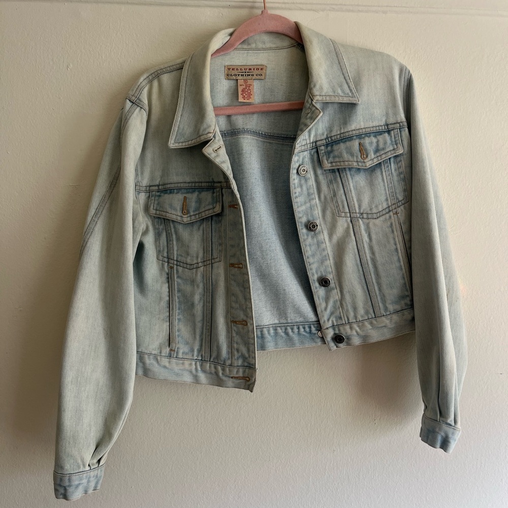 Telluride Jean Jacket | Light Blue Cropped Jean Jacket